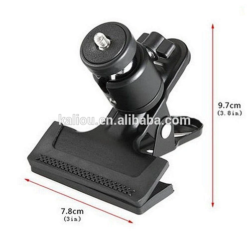Kaliou Ball Head Rotating Spring Clamp Camera Holder Mount Adapter for Go pros4 3 3+ 6 5 Action Camera