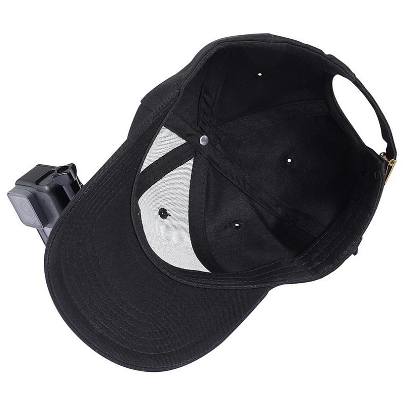 Kaliou Sports Camera Hat For Go pro Accessories Adjustable Cap With Screws And J Stent Base For Go Pro 7 6 5 4 3 2 1