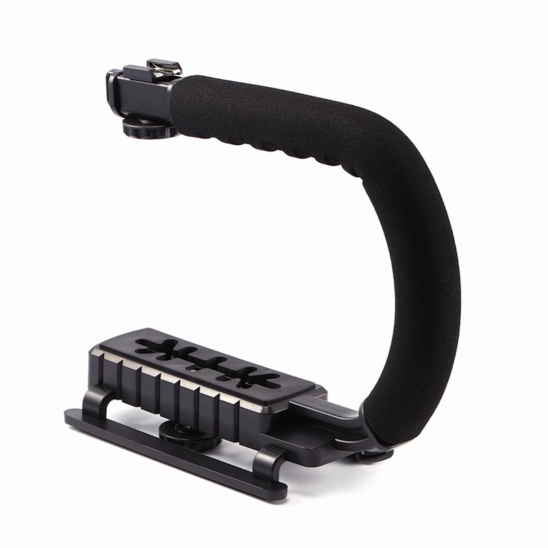 Kaliou Single Handgrip DV C type Universal Smartphone Camera Handle Stabilizer Mount flash bracket U type