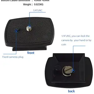 Tripod Monopods Quick Release Plate Screw Adapter Mount Head Replace for Velbon Cx-444 Cx-888 Sonys VCT-D580RM VCT-D680RM