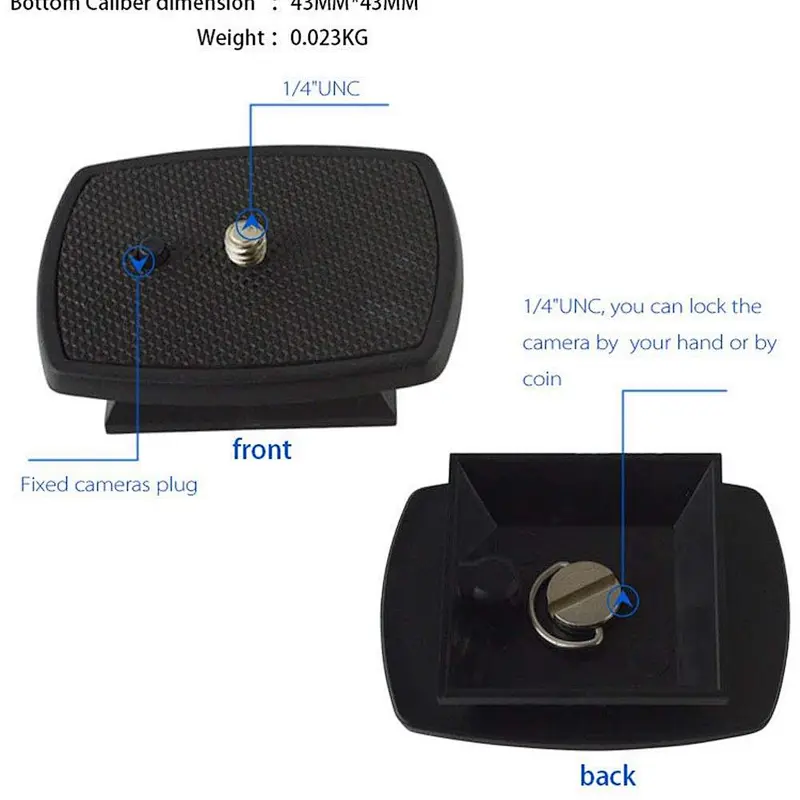 Tripod Monopods Quick Release Plate Screw Adapter Mount Head Replace for Velbon Cx-444 Cx-888 Sonys VCT-D580RM VCT-D680RM