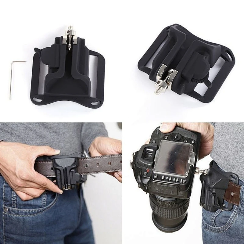 High Quality Cool Fast Loading Holster Hanger Waist Belt Buckle Button Mount Clip for DSLR Camera