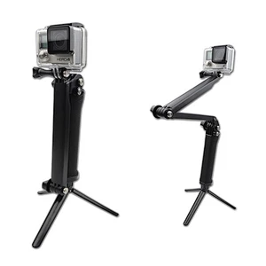 Kaliou 3-way Grip Arm Tripod Monopod 3 way wired selfie stick Mount For GoproHero 4 3 3+   Camera Accessories