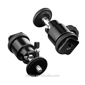 Universal 360 Degree Swivel Rotating Hot shoe Mini Tripod Ball head Mount Adapter 1/4