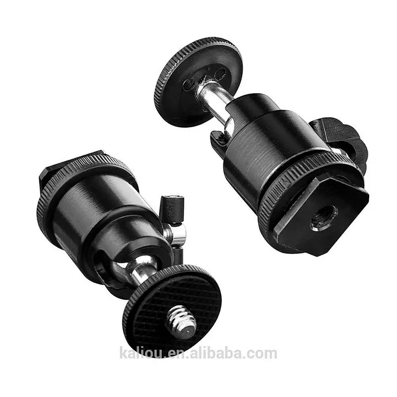 Universal 360 Degree Swivel Rotating Hot shoe Mini Tripod Ball head Mount Adapter 1/4