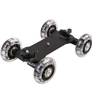 Kaliou Adjustable Friction Articulating 7 Inch Magic Arm with Rail Dolly Car for DSLR Camera Rig / LCD / DV  / LED Monitor