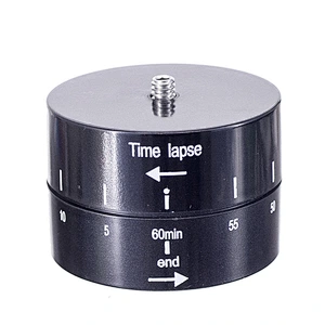 Kaliou 60min Time Lapse 360 degree Rotating Automatic Timer Tripod Head Photography Delay Tilt Head for GoPr RedBlackBrownGreen