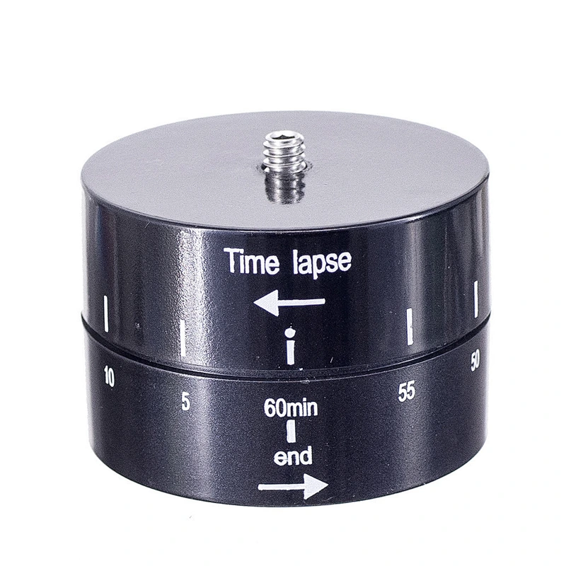 Kaliou 60min Time Lapse 360 degree Rotating Automatic Timer Tripod Head Photography Delay Tilt Head for GoPr RedBlackBrownGreen