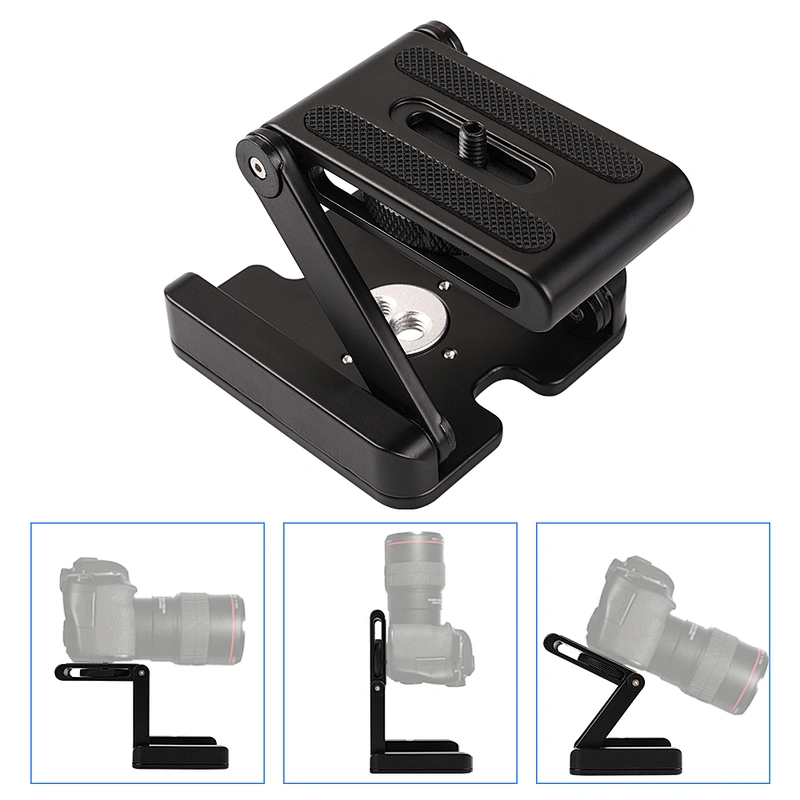 Kaliou Folding Foldable Z Type Ball head Camera Tripod Head Tilt Head for Canons Nikons Sonys DSLR Camera