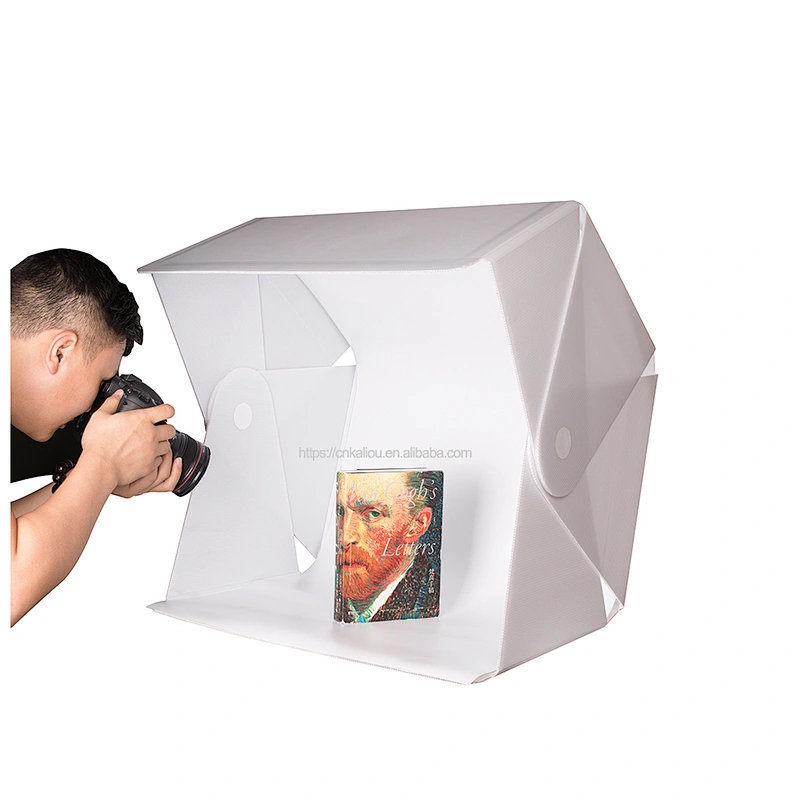 Kaliou 2019 Hot New Folding Foldable Mini Photo Studio Light Box 60cm LED Photo Box for E-commerce Photo Taking