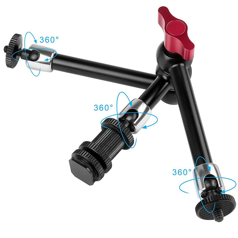 New Arrival 11inch Adjustable Articulating Friction Magic Arm Stand Compatible with DSLR Camera Rig, Flash Lights, Monitors