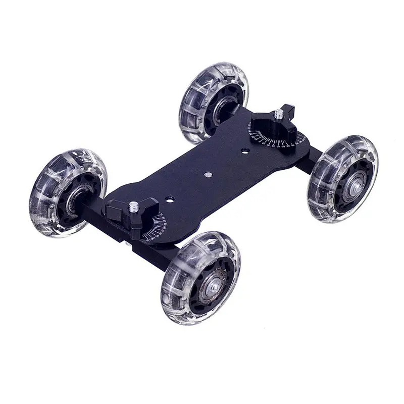 2018Table Mobile camera rail car Dolly Car and 7 inches Adjustable Articulating Magic Arm Skater Video Track Rail Stabilizer