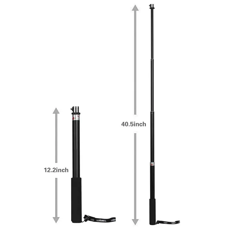 Kaliou Handheld 12 Inch Monopod Selfie Stick for Gopros 7 6 5 4 3 SJCAMs SJ4000 SJ5000 Action Camera DSLR Smart Phone