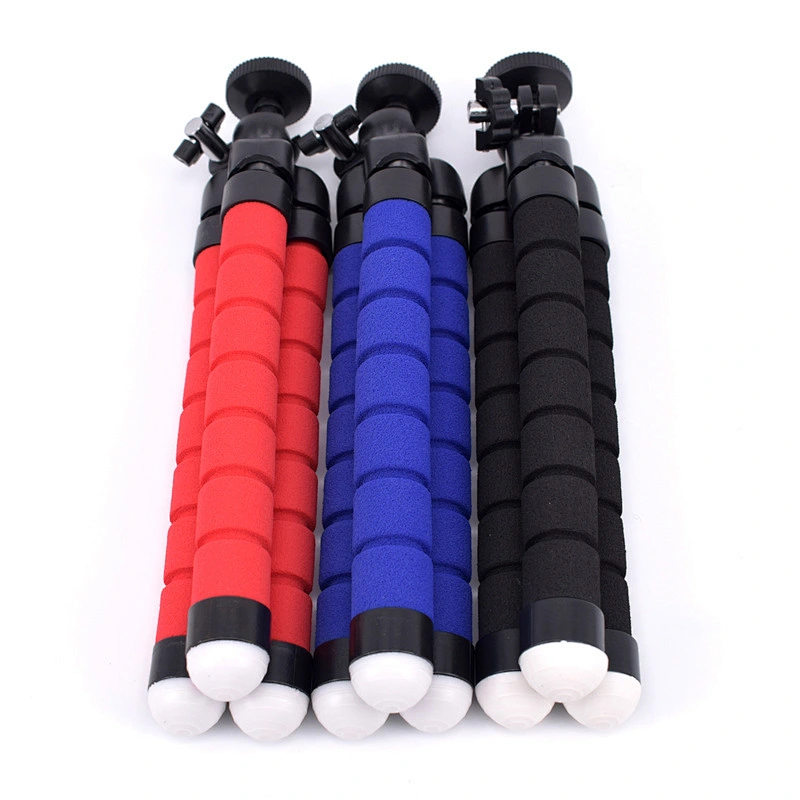 Flexible Sponge Octopus Tripod For iPhone Bluetooth Remote Shutter Mini Bracket Table Desk stand Phone Holder  red/blue/black