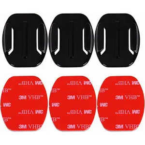 2 pcs Action Camera Accessories Helmet Sticker Mount Flat 3m Adhesive Sticker with 3M Sticky Pads for GoPros