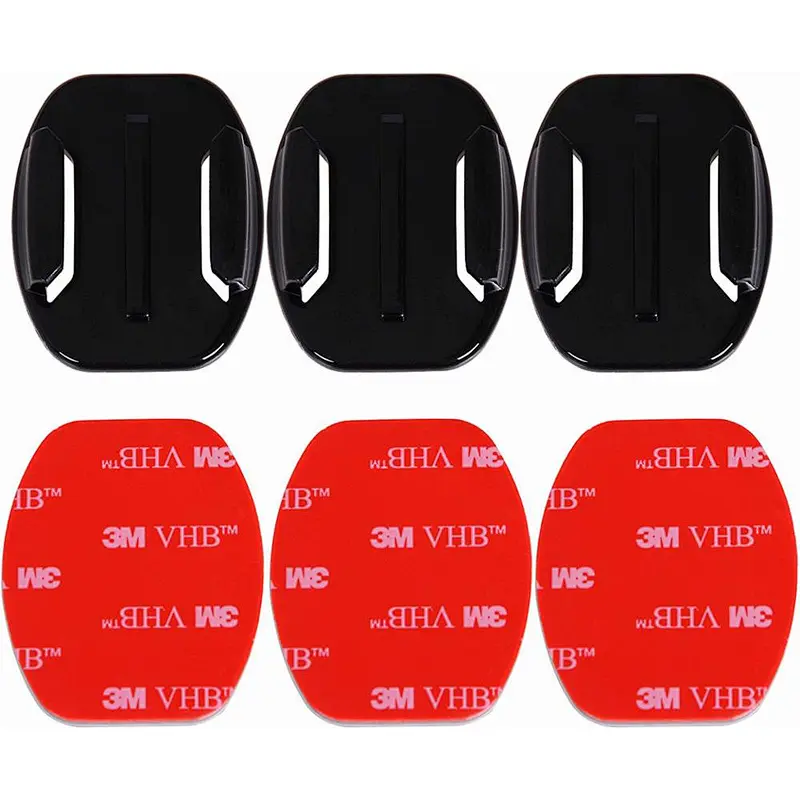 2 pcs Action Camera Accessories Helmet Sticker Mount Flat 3m Adhesive Sticker with 3M Sticky Pads for GoPros