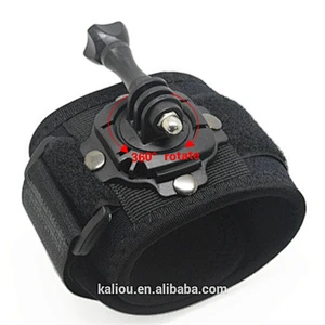 Factory direct sale Holder Wrist Strap Band Hand Strap with 360 Degree Rotating Mount for Go Pro Hero4 / 3+ / 3 / 2/1