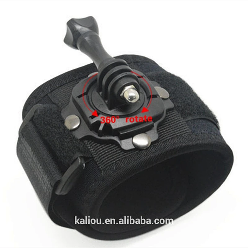 Factory direct sale Holder Wrist Strap Band Hand Strap with 360 Degree Rotating Mount for Go Pro Hero4 / 3+ / 3 / 2/1