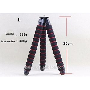 Hot Wholesale Portable S/M/L Size Sponge Octopus Flexible Tripod for Phone and Cameras