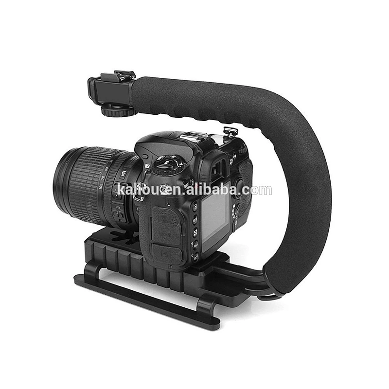 Kaliou Handheld Mini Video dslr camera DV Stabilizer U Shape Flash Camera Stabilizer bracket