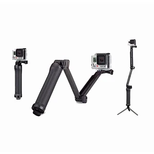 Kaliou 3-way Grip Arm Tripod Monopod 3 way wired selfie stick Mount For GoproHero 4 3 3+   Camera Accessories
