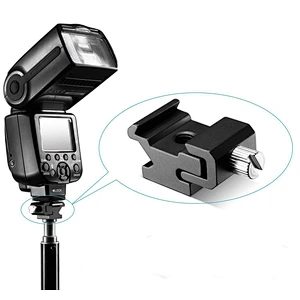 2018 new photo flash Base Conversion cold shoe/Full metal hot shoe seat Adjustable elastic 1/4 screw camera accessories