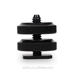1/4 Double Screw Flash Hot Shoe Adapter Double Screw mount for Go pro, Camera flash mount 1/4