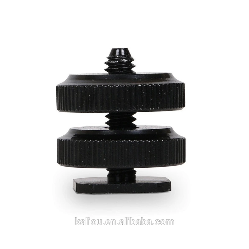 1/4 Double Screw Flash Hot Shoe Adapter Double Screw mount for Go pro, Camera flash mount 1/4