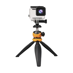 Kaliou 2019 Hot New Universal Portable Mini Monopod Tripod for Smartphone for Gopros 7 6 5 with Ball Head Orange/Black/Red/Blue