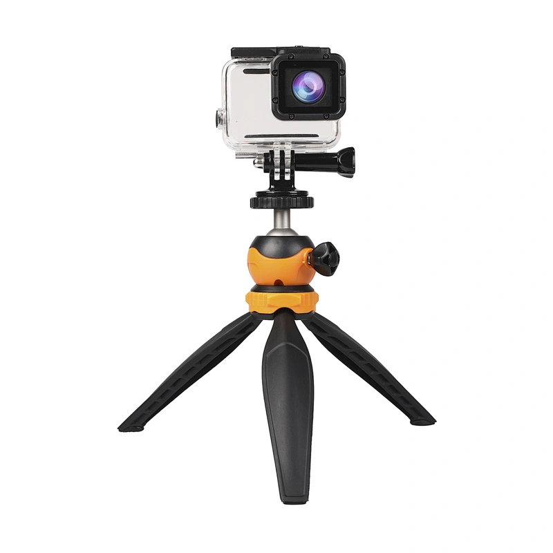 Kaliou 2019 Hot New Universal Portable Mini Monopod Tripod for Smartphone for Gopros 7 6 5 with Ball Head Orange/Black/Red/Blue