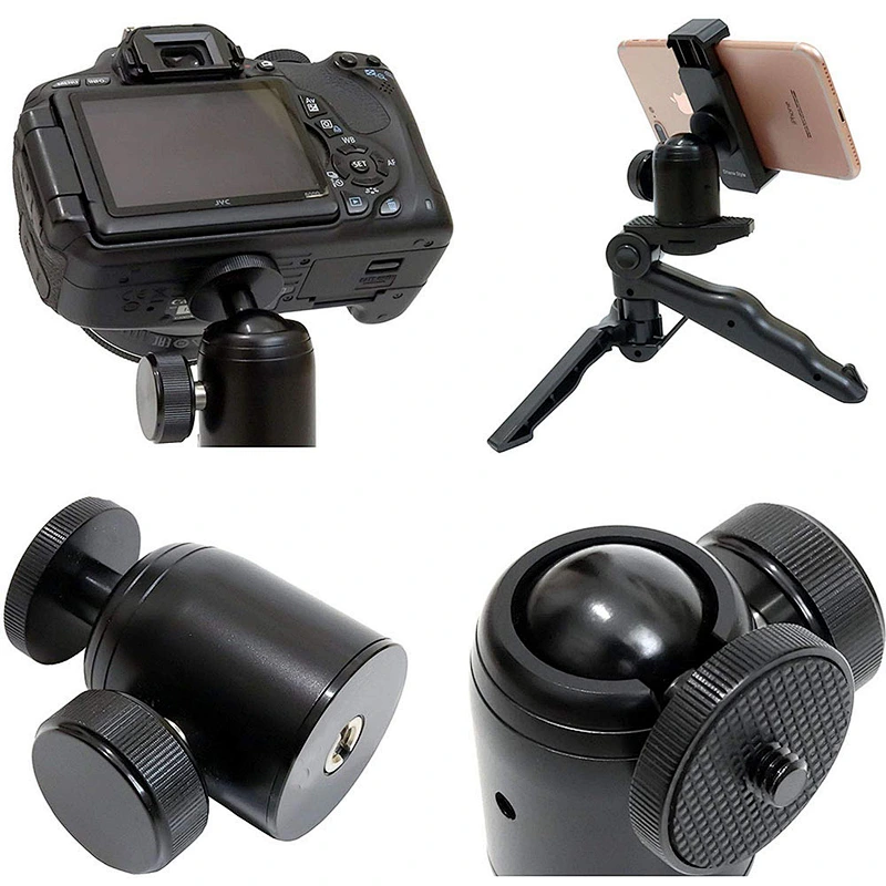 China High quality Q35 universal Mini Tripod Ball Head Camera Hot Shoe to Screw Mount for Flash Light Stand