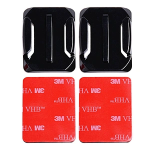 Kaliou Go pro Accessories Helmet Mount 2pcs Flat Mounts 2pcs Curved Mounts Adhesive Pad for Gopros 7 6 5 4 3 2 1 Helmet