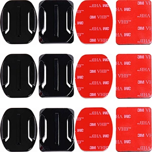 2 pcs Action Camera Accessories Helmet Sticker Mount Flat 3m Adhesive Sticker with 3M Sticky Pads for GoPros