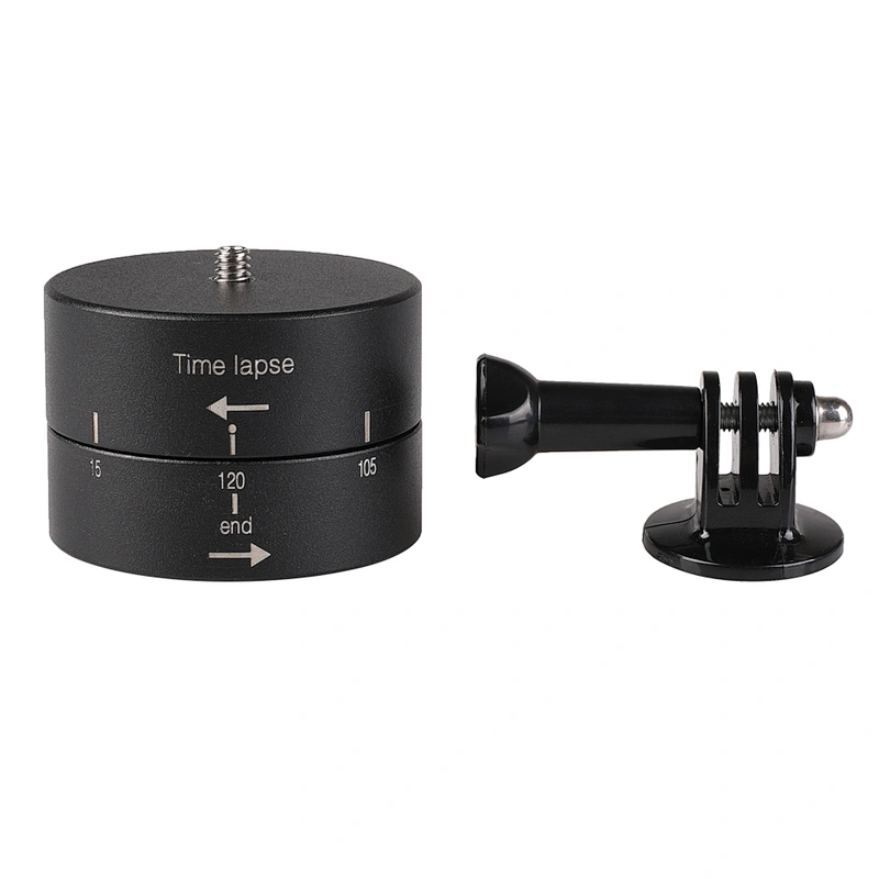 Kaliou 360 Degree Rotating 120min Time Lapse Automatic Timer Tripod Head Photography Delay Tilt Head for GoPros 7 6 5 4 3 2 1