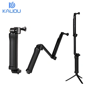 Kaliou 3 Way monopod Adjustment Handheld Selfie Stick Tripod Action Camera Adjustable Mount For GoPros 4 3+ 3 flexible tripod