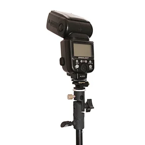 E Shape Universal Metal Flash Bracket Stand Hot Shoe Speedlite Umbrella Holder with 1/4