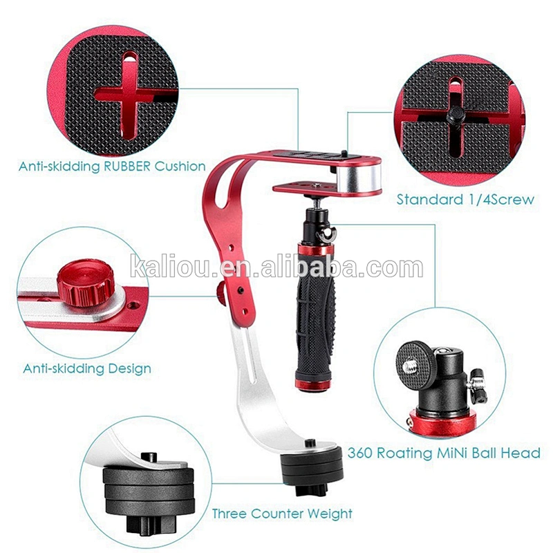 Kaliou New Aluminum Professional Handheld Camcorder Video DSLR Camera Stabilizer for Gopros and Smartphone