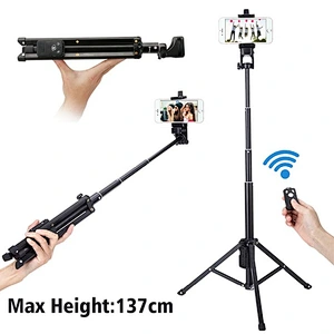 Yunteng 1688  3 in 1 Selfie Stick Tripod Stand Super Lightweight Mini Bluetooth Remote Monopod For Iphone7 6 Samsungs