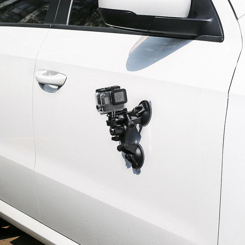 Kaliou Factory Plastic Triangle Suction Cup With 360 Degree Rotation Ball Head For Gopros 7 6 5  4 3 2 1 Action Camera