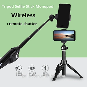 2018 New Mini Multi-function Bluetooth Remote Camera Dual-use Selfie Stick Tripod Bracket for Phone Outdoor Live Stream