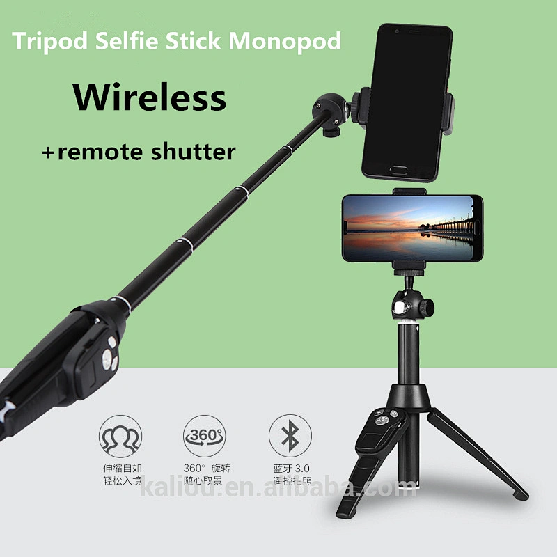 2018 New Mini Multi-function Bluetooth Remote Camera Dual-use Selfie Stick Tripod Bracket for Phone Outdoor Live Stream