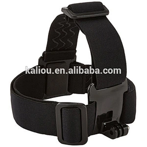 Kaliou Black Elastic Head Strap Mount For Gopro4 3 2 3 Sport Camera