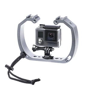 Kaliou Professional Handheld Video Camera Flash double-Shape bracket Flash LED Stabilizer Bracket link