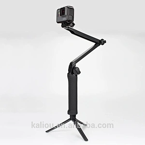 Foldable Multi-function 3 Way Arm Monopod Selfie Stick for Go pro Heros 5
