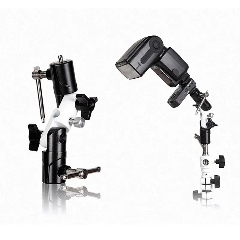 China 3 section U shape Type Swivel Flash Bracket For Umbrella Holder Light Stand Adjustable