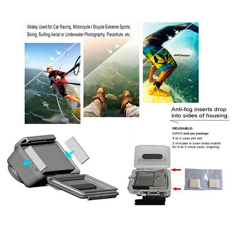 Wholesale moisture-proof insert 12 pieces one kit Anti-fog inserts for Gopros hero6/5/3+/4 small ant accessories