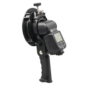 Kaliou Handheld Grip S-Type Bracket Bowens S Mount Holder for Speedlite Flash Snoot Softbox Beauty Dish Honeycomb