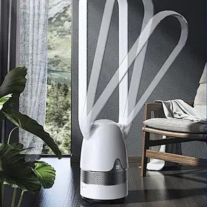 LWBSF-11  Factory price llow noise Portable bladeless fan standing floor air cooler bladeless fan
