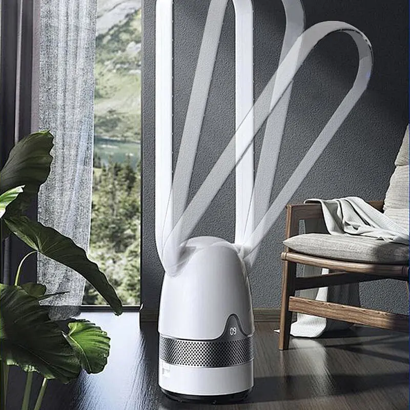LWBSF-11  Factory price llow noise Portable bladeless fan standing floor air cooler bladeless fan