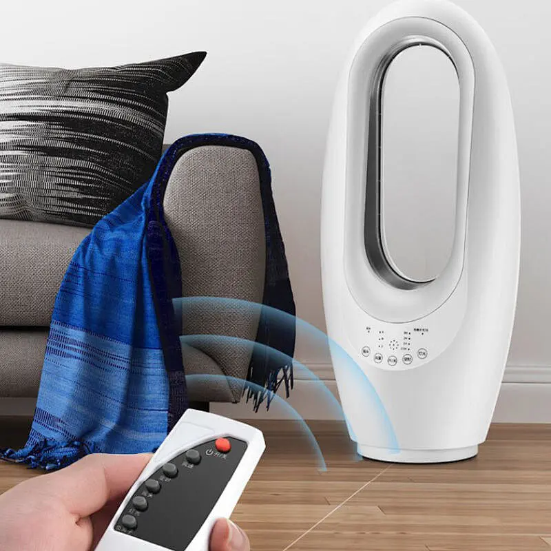 LWBSF-06 Evaporative Air Cooler 2 in-1 Air Cooling Fan Portable Bladeless Fan with 3 Speeds 4 Modes, Low Noise Cooler with Timer